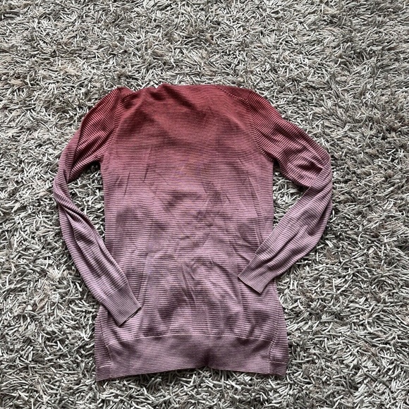 🩷💜 Prada Wool Silk Ribbed Ombré Knit Polo Pullover - Picture 6 of 13